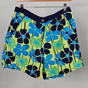 Seafolly Women's Boardshorts Swim Short Floral Print Green Blue | Medium